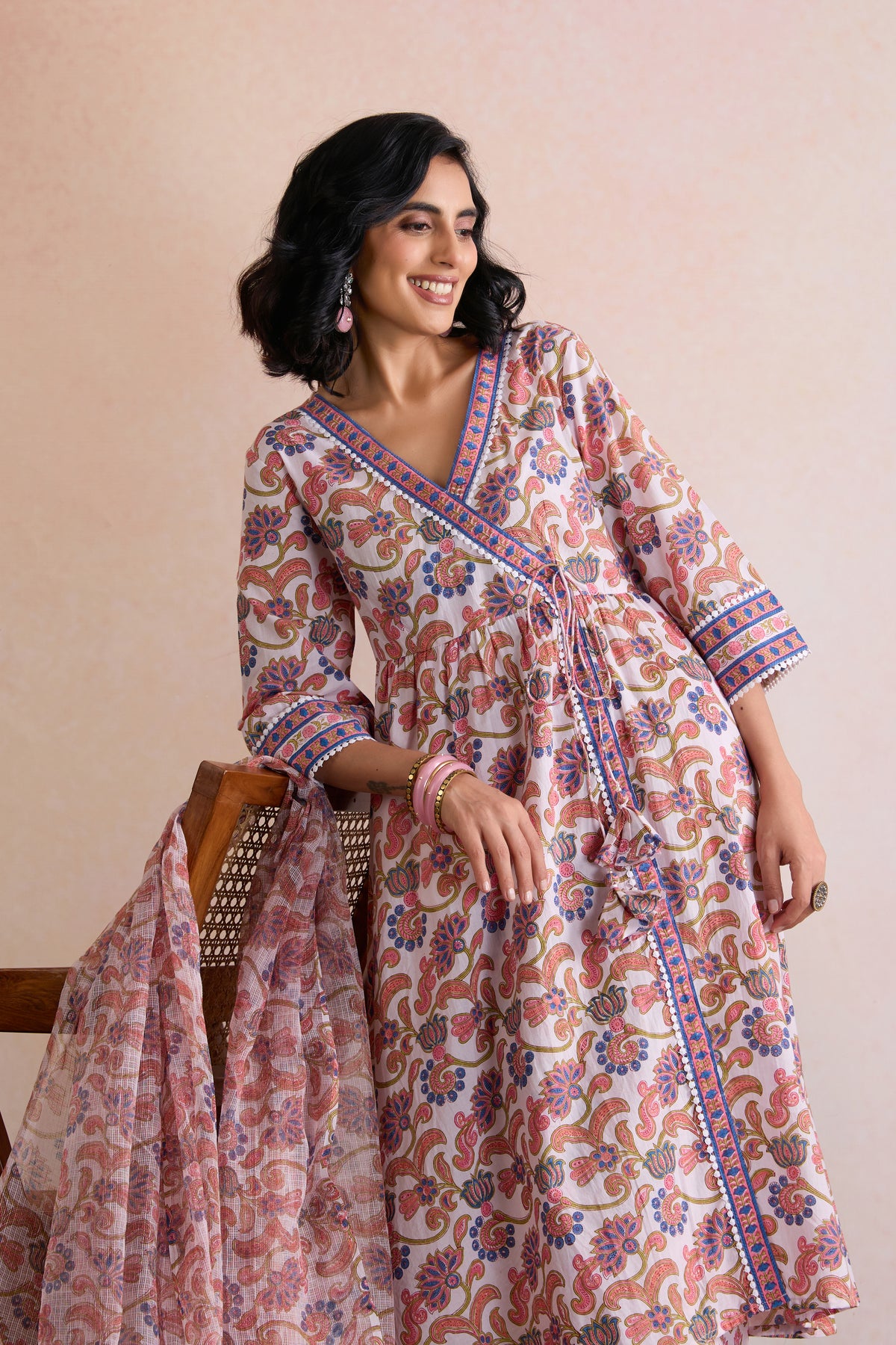 White Jasmine Anarkali Set of 3
