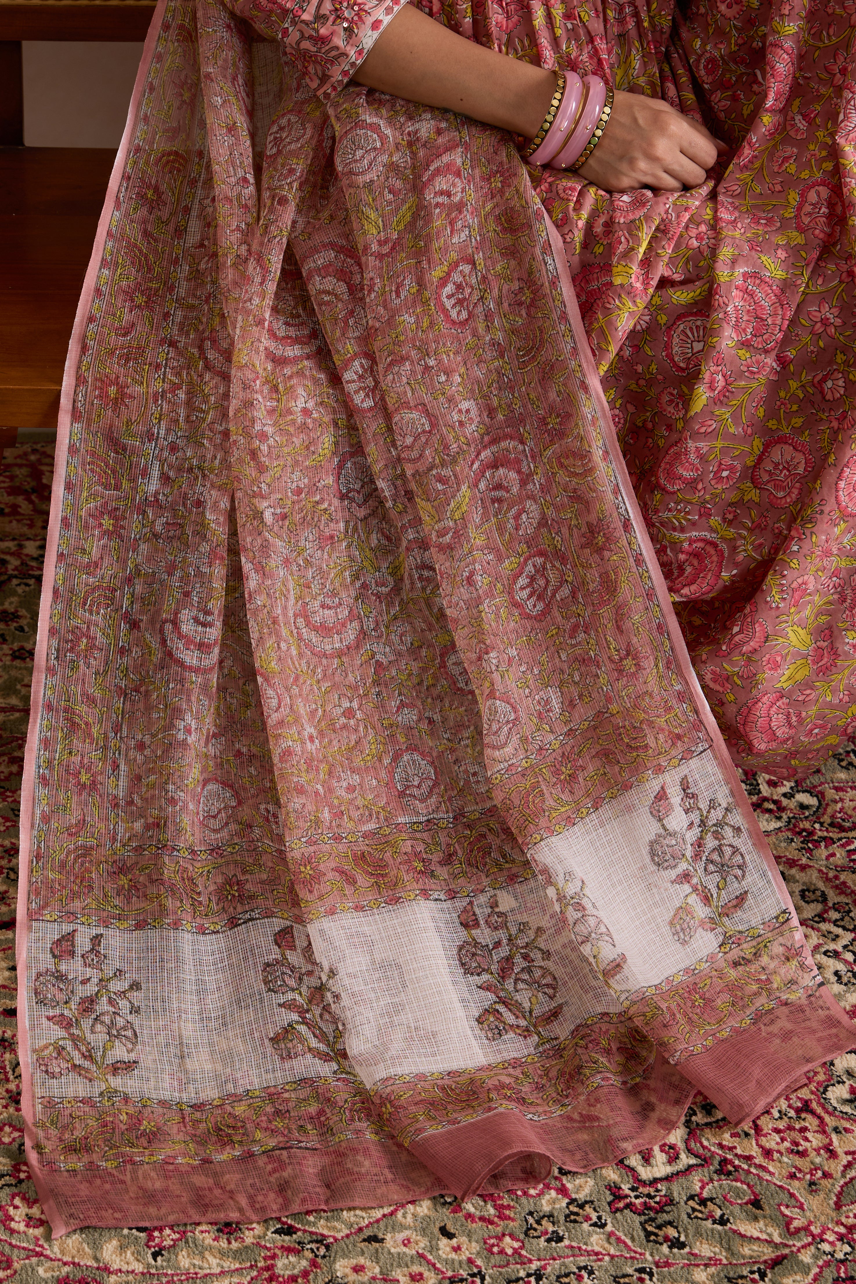 Brown Brenda Embroidered Kurta Set of 3