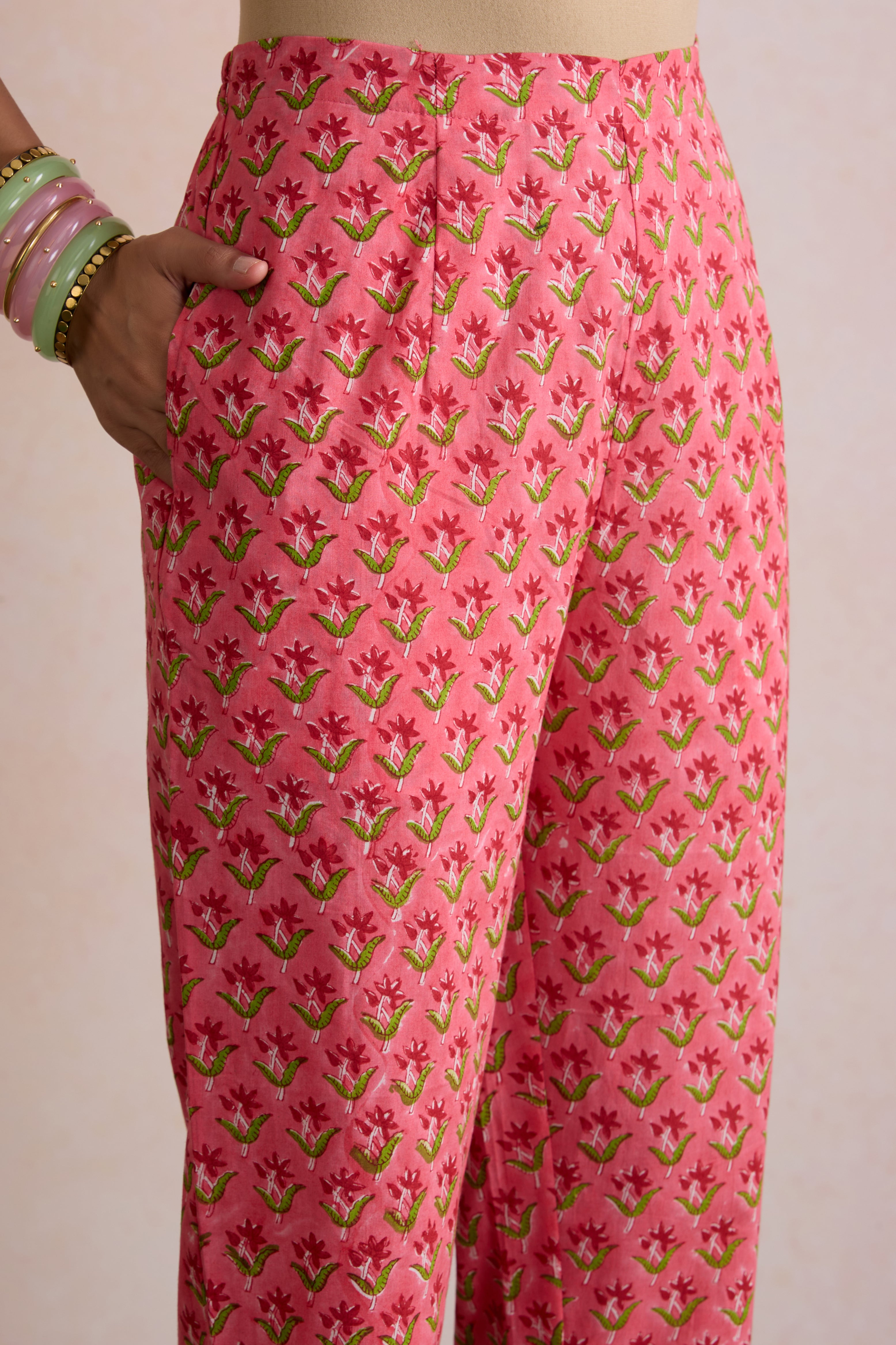 Pink Chelsea Embroidered Anarkali Set of 3